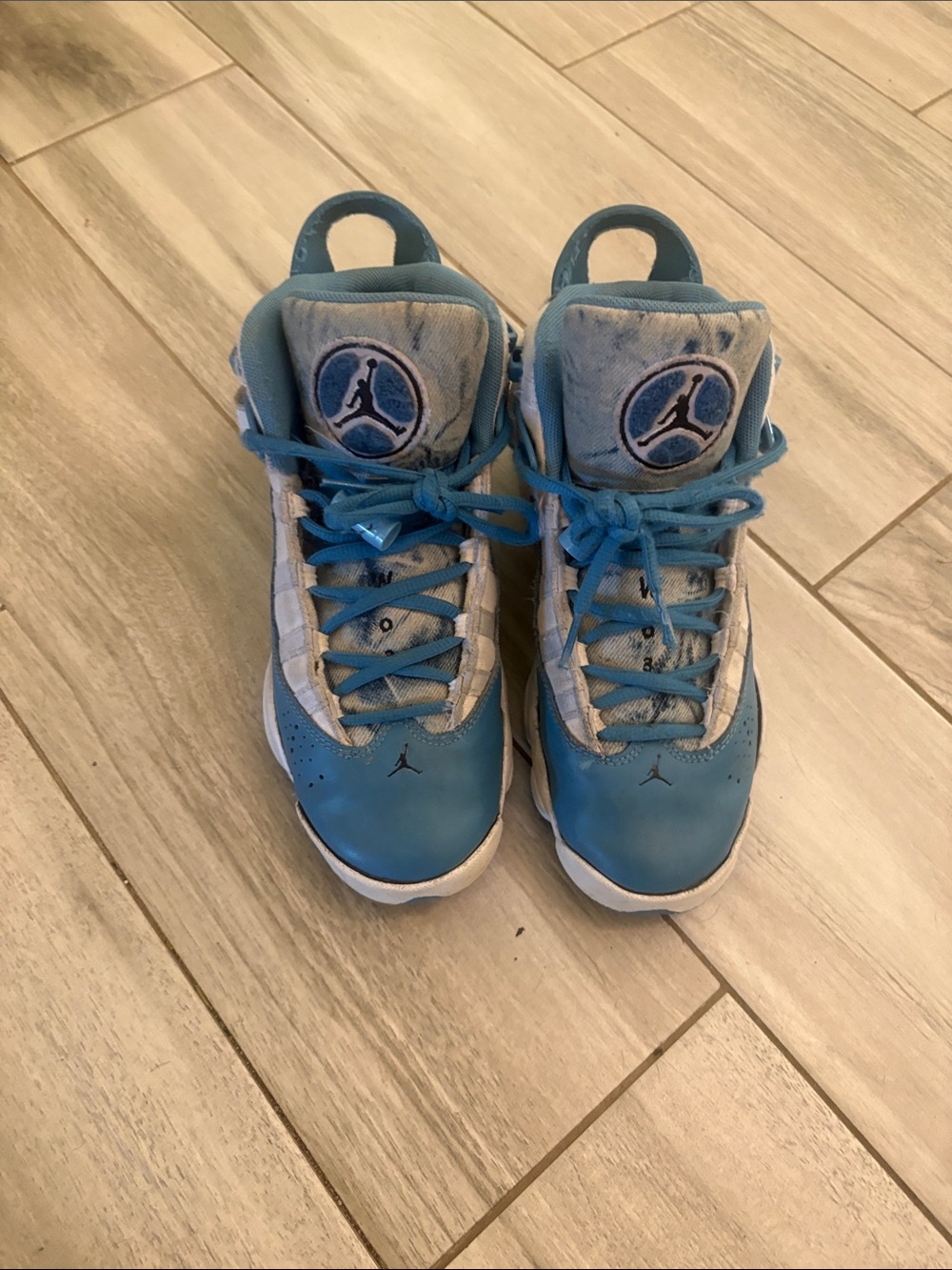 Nike Kids' Blue and White High-Top Sneakers